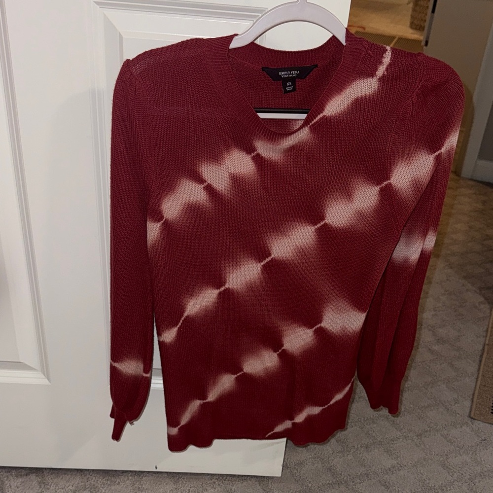 Simply Vera Vera Wang Red and White Sweater